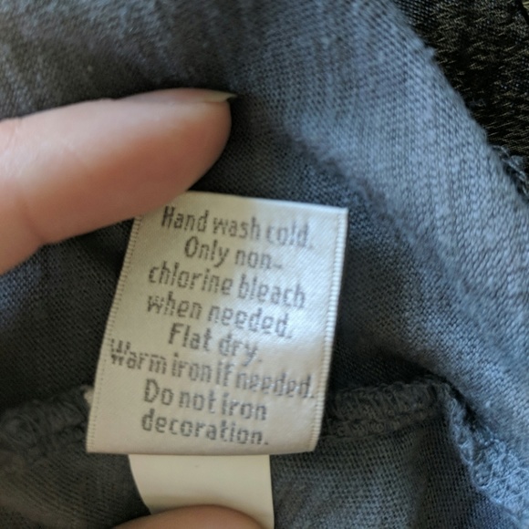 3/$10 Lauren Conrad Gray Top Black Bow XS - Picture 7 of 7